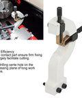 Premium Lathe Rest Steady Fixing Tool For Wood Turning Perfect For Wm 210 And 8x16 Frame attached to a lathe, ensuring stable cutting process.