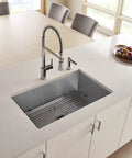 Stainless Steel Sink Grid For 29 By 16 Inch Rear Drain Kitchen Sinks With Protective Feet Heavy Duty Bottom Rack in modern kitchen