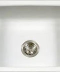 Top view of Porcelain Enamel Steel Kitchen Sink Undermount 23 Inch Single Bowl Durable Versatile Easy To Clean Ideal For Home And Apartment Kitchens