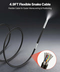 4-Way Articulating Endoscope With Light, 1080P HD Borescope Camera, Ultra Slim 0.15 Inch Probe, Flexible Snake Scope For Tight Spots, Wall And Auto Inspections, 4.9 Foot Cable, Clear View In Narrow Cracks with 4.9 ft flexible snake cable