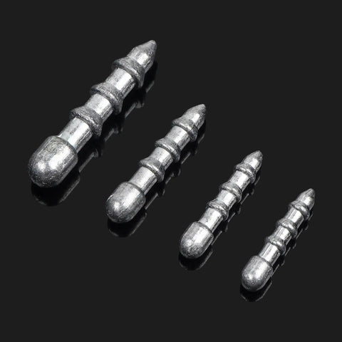 Four Ultimate Fishing Nail Weights Kit With 70 Pieces For Wacky Rig Neko Rig And Texas Rigs Insert Sinker Weights in graded sizes