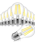 Image of 12 Pack Dimmable A15 LED Bulbs 60W Incandescent Equivalent, 6W Actual, 5000K Daylight Edison Globe, E26 Medium Base, AC 120V.