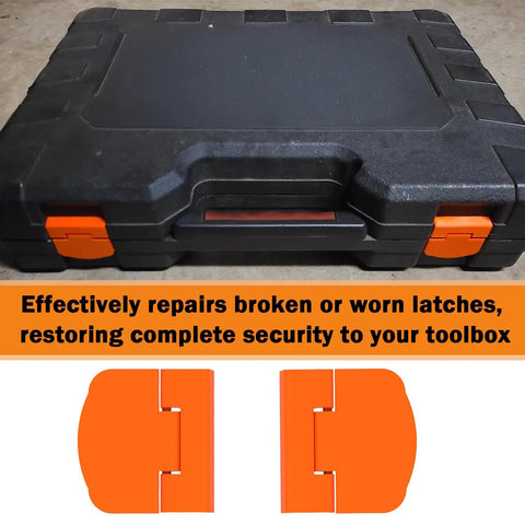 Two Pack Replacement Latches For Craftsman Tool Box Compatible With Craftsman Mechanical Tool Kits shown with tool box