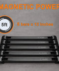 Magnetic Tool Strips Organizer 5 Pack With Sixty Inches Total Length PVC Sticker Coated Magnetic Rails in stack