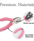 Star Shaped Handheld Paper Hole Punch With Soft Grip Pink Silicone Cover, features stainless steel construction for craft projects.
