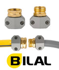Aluminum Hose Repair Kit Set For 3/4 And 5/8 Inch Hoses With Male And Female End Fittings, shown with zinc clamp and screws