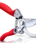 8.6 Inch Pruning Shears For Gardening With Sharp SK5 Steel Blades Heavy Duty Garden Clippers Stainless Steel Pruners with red ergonomic handles