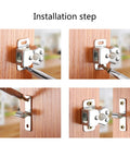 Installation steps for Pack Of 5 Heavy Duty Plated Door Catches With Screws, Twin Roller Bronze Closet Cabinet Door Latches