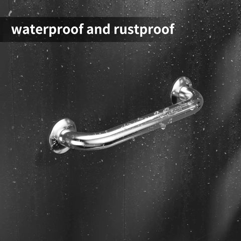 Stainless Steel Shower Grab Bar 2 Pack 24 Inch Bath Grab Handles For Tub And Shower Safety Rails Non Slip Grip Supports Up To 500lbs