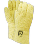 Heat Resistant Kevlar Outer Shell Gloves With Cotton Lining And Terrycloth Finish, 700 Degrees Cut Resistant Heavy-Duty Work Gloves For Industrial And Home Use, X Large, Yellow