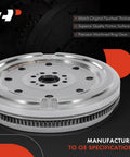 Heavy Duty Dual Mass Flywheel Plug And Play Swap Fits Audi A3 A3 Quattro And VW Jetta Cc Beetle Eos Gti 2 0L Engine Oem Replacement 06J10526 close-up view of flywheel with a friction surface