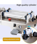 Heavy Duty Double Head Pneumatic Bottle Filler Built Tough Handles One To Forty Bottles Per Minute Stainless Steel liquid filling machine controls