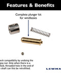 Rock Solid Heavy Duty Windlass Plunger Kit For Pro Fish Boats Includes Full Retaining Pin Kit With Bushing Spring And Allen Head Screw, components displayed.
