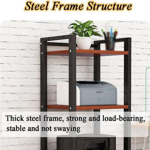 5 Layer HiFi Stand On Wheels For Heavy Duty Audio Gear With Steel Frame, Adjustable Shelves, and Vinyl Storage in Home Setting