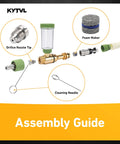 1.1mm Foam Cannon Nozzle and Filter Mesh Kit for Pressure Washers Up To 3000 PSI Replacement Tips with Cleaning Tools in assembly guide