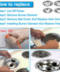 Electric Stove Drip Pan Covers Replacement For W10278125 4 Pack installation steps for plug-in cooktops