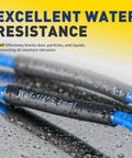Close-up of Six Color Heat Shrink Tubing Kit With Three Sizes 300 Pieces One Quarter Inch To Three Eighths Inch And Three To One Shrink Ratio for wiring, showing water resistance feature.