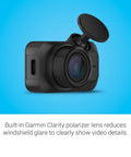 Ultra Compact Dash Cam Mini 3 1080p HD Car Camera with Garmin Clarity Polarizer on blue background