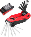 Foldable Hex Key Set With Metric And SAE Allen Wrenches, Pro Grade Chrome Vanadium Steel, Black Oxide Finish, open view