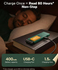 Rechargeable Clip On LED Reading Light With 3 Color Temperatures Smooth Stepless Dimming Memory Function Ultra Lightweight Bookmark Design For Bedside Late Night Reading For Kids And Book Lovers Cozy Nighttime Glow charging on a book with USB-C cable next to sleeping person.