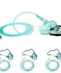Adults Europe Size L Plus Oxygen Mask Set With 6.6 Ft Tubing And Adjustable Elastic Strap Three Pack PVC Mask For Comfortable Fit