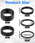 9Pcs Bike Stem Spacers Set Aluminum Alloy Headset Spacers For 1 1/8 Inch Stems Includes 15mm 10mm 5mm 3mm 2mm Heights
