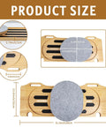 Sliding Transfer Board For Easy Wheelchair Transfers 31.5 By 12.6 Inch Wooden Board With Steel Track Pulley Turntable Product Size Diagram