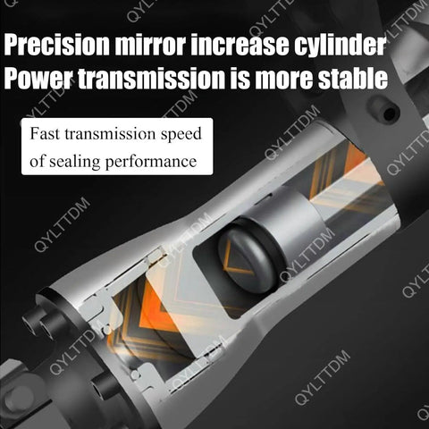 Kickass Cordless Hydraulic Tube Bender With Slick Die Set Fits One Quarter To Seven Eighths Inch Copper Piping, internal cylinder view.