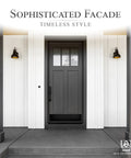 Front door with Satin Black Door Kick Plate Anodized Aluminum Shield For Entry Doors 8x34 Inches Durable Protection and style