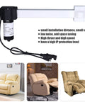 Quiet Electric Recliner Actuator Kit With 230MM Stroke DC29V Power, compact design with motor and connection for easy installation.