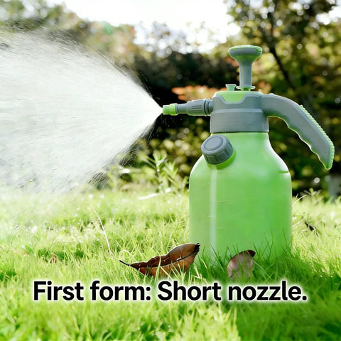 Half Gallon Automatic Pressure Sprayer With Straight And Adjustable Curved Extension Poles Explosion Proof Design Fine Mist Sprayer for Gardening