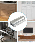 2 Pack Push To Open Aluminum Cabinet Latches for cabinets, drawers, wardrobes with silver finish and versatile mounting options