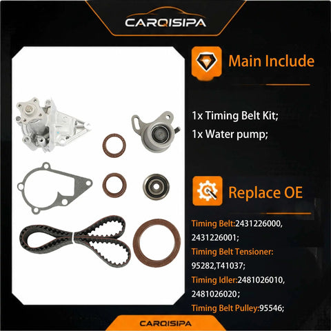 Keep Your Engine Rolling Smooth With This Premium Timing Belt Kit Fit For Hyundai Accent Kia Rio And Rio5 Featuring 1.5 Liter Or 1.6 Motors Built In 2011 Back To 1996 Includes Hardware And Tensioner To Make The Job Easy And Affordable For Home Work, timing belt kit with water pump and seal