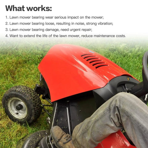 Front Wheel Bearing Rebuild Kit For Zero Turn Mowers RZT50 RZT54 RZT42 Replacement Set on red lawn mower front wheel