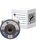 Premium Zirconia T29 Angled Flap Discs 4.5 Inch By 7/8 Inch, 60 Grit, 10 Pack For Angle Grinders with box packaging