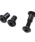 Premium M6 X 15mm Black Hex Socket Cap Bolts And Nut Hardware Kit With Four Millimeter Allen Wrench including two nuts and one screw.