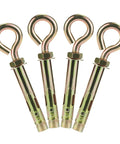 Concrete Eye Bolt Anchor 9/16 Inch By 5-1/2 Inch Heavy Duty Carbon Steel Shoulder Eyebolts Set of 4 front view