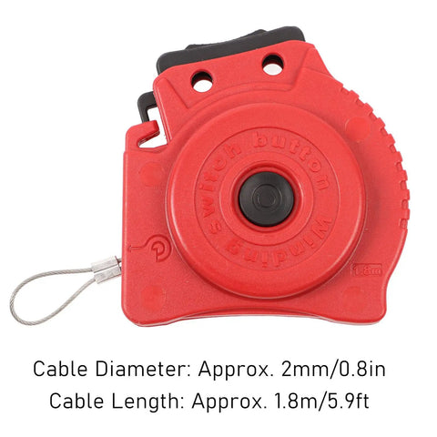 Pro Grade Lockout Tagout Cable Lock With Stainless Steel 2mm Retractable Cable Adjustable Lockout Device close-up view