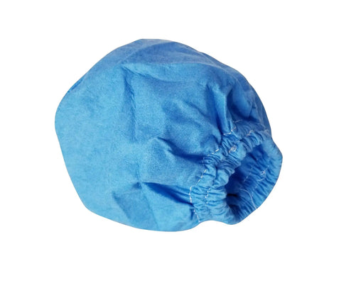 VRC2 Cloth Filter Bag for Vacmaster 1.5 to 3.2 gallon wet dry vacuums, blue fabric, shown in close-up view