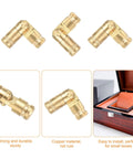 Invisible Brass Barrel Hinges 12 Pack Concealed 15x4mm for DIY keepsake boxes, cabinets, copper material, rust-resistant