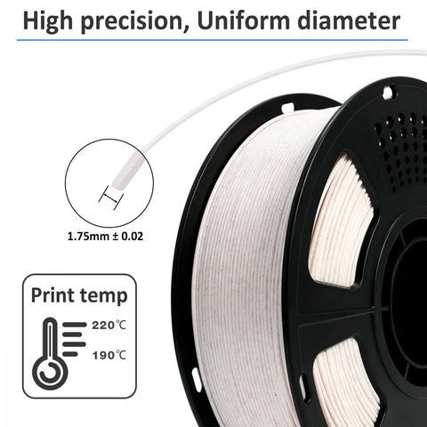 1.75mm PLA Filament For 3D Printer Marble Brown Stone Color 1KG Spool Rock Solid Strength Smooth As Butter Prints Killer Build Quality Built Tough For DIY Creators And Pro Makers Seeking No Sweat Reliable Performance Daily