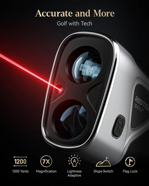 Game Changing Golf Range Finder With Slope And 1200 Yard Capability Light Adaptive Display In Any Lighting Conditions close-up