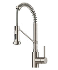 Bolden Commercial Style Two Function Pull Down Kitchen Faucet With Single Handle And High Arc Spout Spot Free Stainless Steel Finish