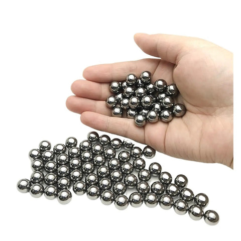 Premium G10 And G24 Grade Tungsten Carbide Balls Dead On Precision For Heavy Duty Bearings And Machine Measurement Tools Rock Solid Build Pack Of Five Pieces in hand with many balls.