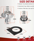 Billet Aluminum Remote Fuel Tank Filler Neck Kit With Gas Cap And Weld On Steel Bracket Fits 2 Inch Filler Hose diagram