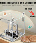 Acrylic Enclosure For 3D Printer With 360 Degree Transparent Cover LED Light for noise reduction, cat sleeping nearby
