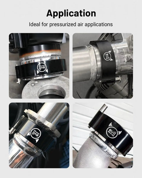 Various angles of V Band Aluminum Quick Release Clamp For 3 Inch Intercooler Piping in pressurized air applications