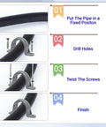 Installation steps for Heavy Duty Pvc Conduit Clamps For Half Inch Pipe - Pack Of 12 Rust Proof Weather Resistant Pipe Holders.