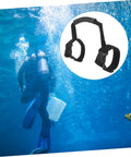 Diver using Sturdy Polyester Dive Tank Strap For Scuba Gear Lightweight Elastic Tank Holder That Keeps Your Air Tank Stable On Every Dive
