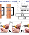 Diagram showing installation steps for 5 Inch Matte Black Cabinet Handles Square Pulls Pack Of 20 For Kitchen Cabinets And Drawers.